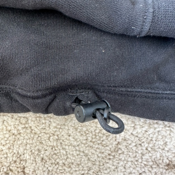 Nike Black Elastic Drawcord Cropped Mini Swoosh Sweatshirt - Picture 4 of 7